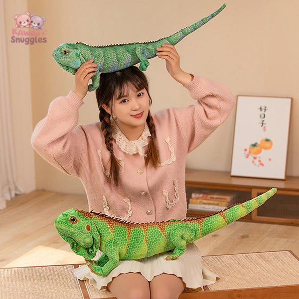 Realistic Lizard & Chameleon Plush Toys – Soft Stuffed Reptile Dolls