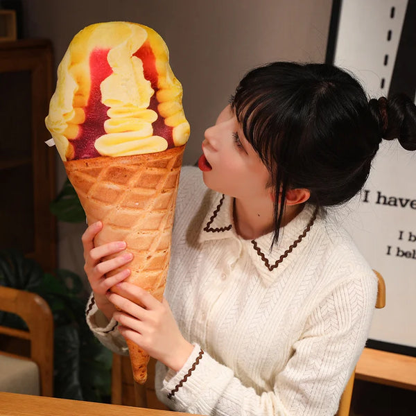 Sweeten Your Home with 3D Ice Cream Shape Plush Pillows