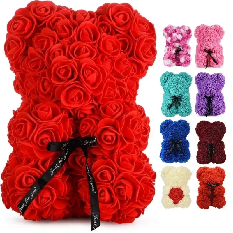 New Artificial Flower Eternal Rose Teddy Bear for Valentine's Day