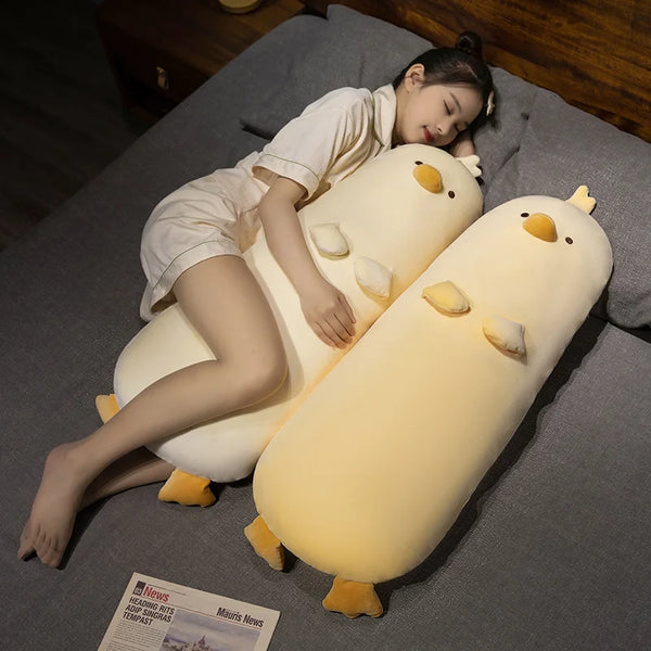 Duck Long Pillow Soft Stuffed Cartoon Animal Pillows Sleeping Leg Support