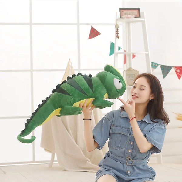 Kawaii Giant Lizard Chameleon Plush Toys Stuffed Animals Doll