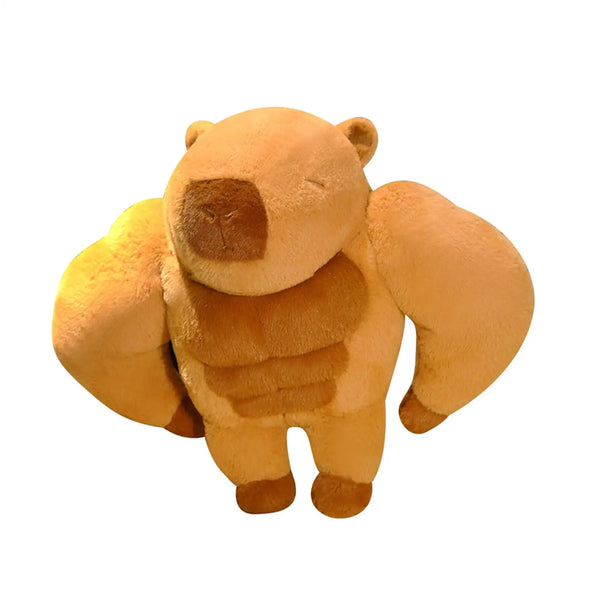 Muscle Capybara Plush Toy Car Accompany Sleep Toy for Kids Boy Girl Children