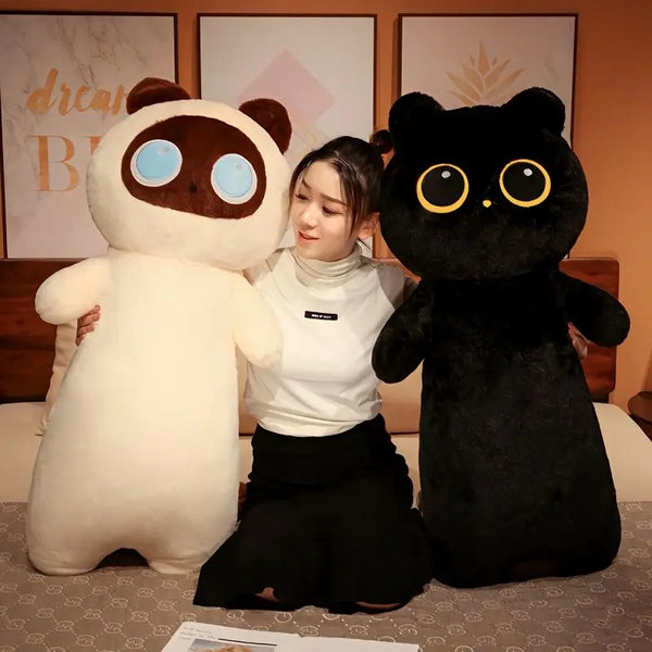 Cute Cat Pillow Sleeping Long Pillow Leg Clamping Cloth Doll Bedhead Cushion