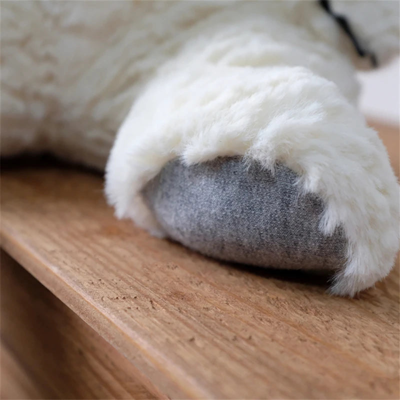 34cm Cute Polar Bear Doll Stuffed Animal Cartoon Furry White Bear Plush Toy Soft Appease Sleeping Plushies Gift For Girl