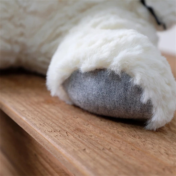34cm Cute Polar Bear Doll Stuffed Animal Cartoon Furry White Bear Plush Toy Soft Appease Sleeping Plushies Gift For Girl