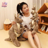 Simulation Kangaroo Plush Toy: A Heartwarming Mother & Baby Duo Kawaii Snuggle