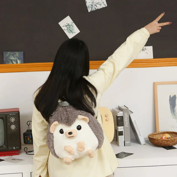 Cute Plush Hedgehog Backpack – Your Kawaii Companion For School and Play