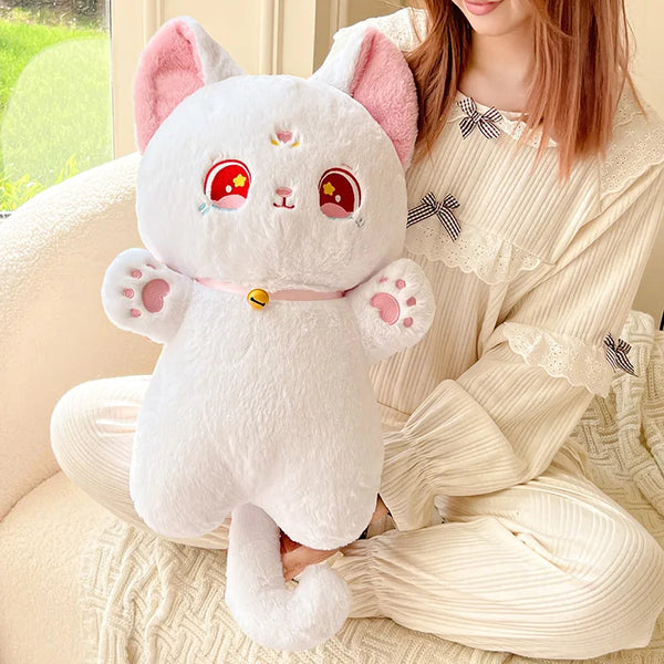 Black and White Cat Plush Toy Grab Stuffed Animal Gifts Halloween