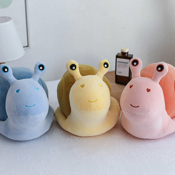 Three Color Simulation Snail Doll Plush Toy Children's Cute Doll Throw Pillow