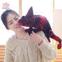 Big Simulation Chameleon Plush Toy – Soft Stuffed Reptile Pillow