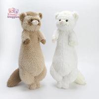 Fluffy Lifelike Ferret Plush Toy – Soft Stuffed Animal Doll