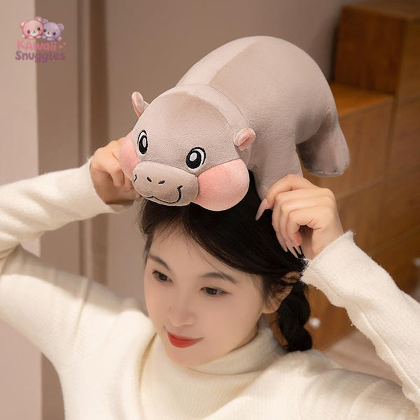 Cute Chubby Hippo Plush Toy – Soft & Kawaii
