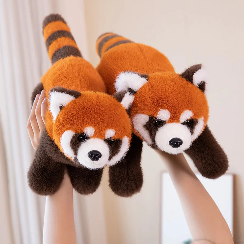 Kawaii Red Panda Plush Toy Lovely Stuffed Animal Lying Raccoon Plush Toys