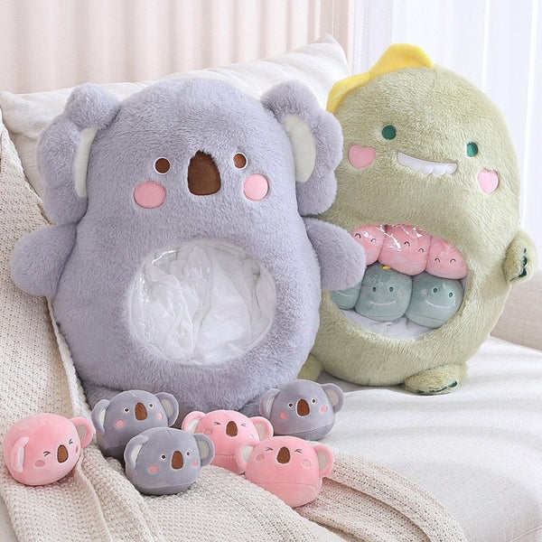 Bag of Koala Dino Bunny Panda Plushie Collection