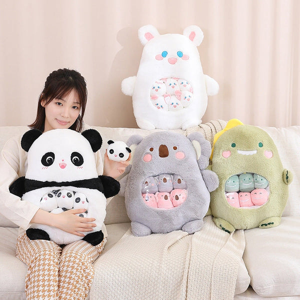 Bag of Koala Dino Bunny Panda Plushie Collection