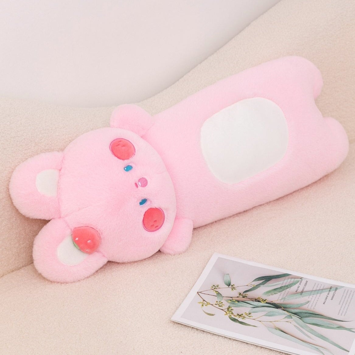 Buttons the Fluffy Pink Bunny Plushie
