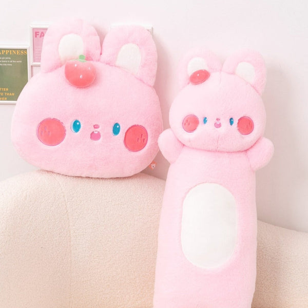 Buttons the Fluffy Pink Bunny Plushie