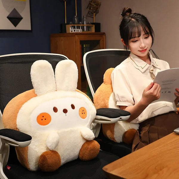 Fluffy Bunny Dog Chicken Toastie Bread Plushie