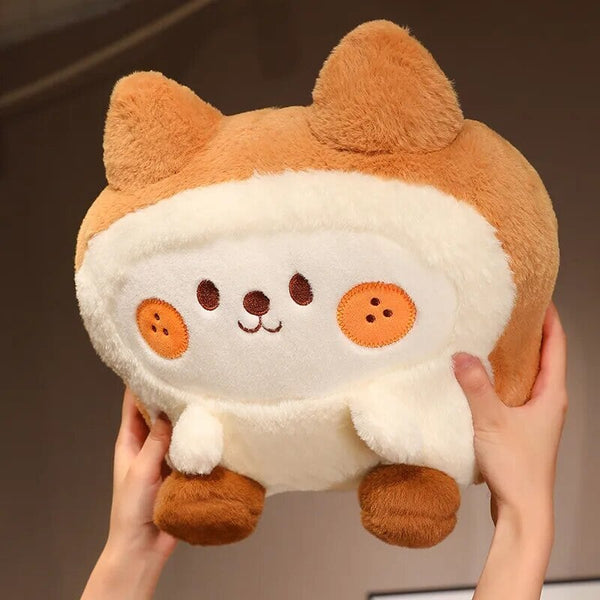 Fluffy Bunny Dog Chicken Toastie Bread Plushie