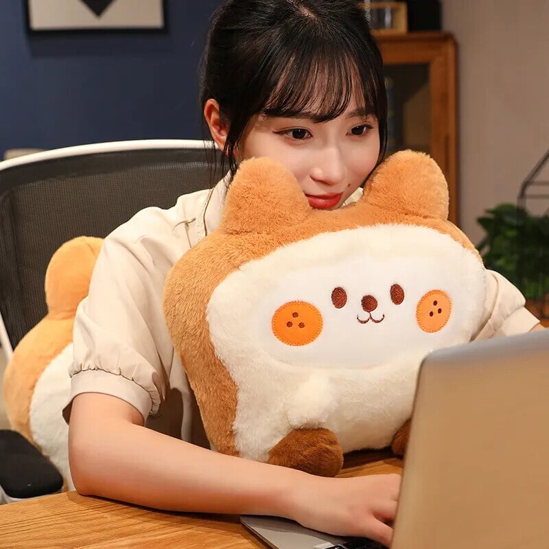 Fluffy Bunny Dog Chicken Toastie Bread Plushie