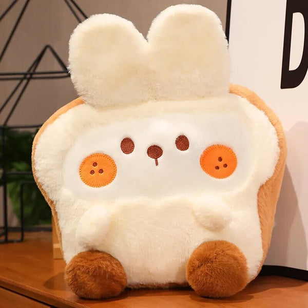 Fluffy Bunny Dog Chicken Toastie Bread Plushie