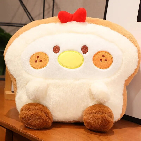 Fluffy Bunny Dog Chicken Toastie Bread Plushie