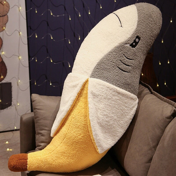 Fluffy Shark Banana Plushie