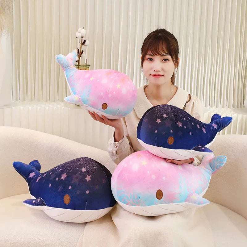 Galaxy Starry Kawaii Blue Pink Whale Plushies