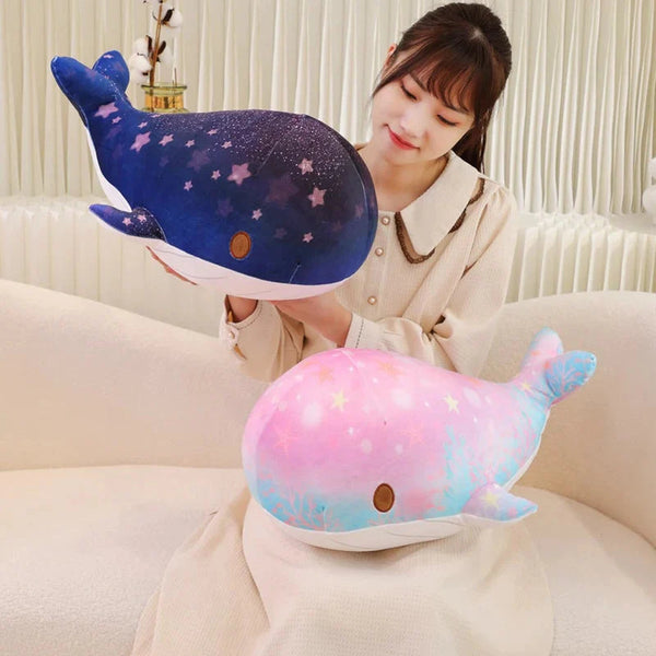 Galaxy Starry Kawaii Blue Pink Whale Plushies