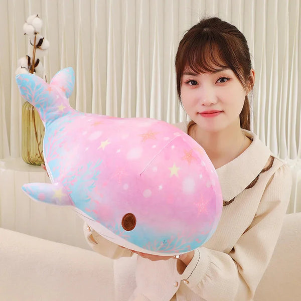Galaxy Starry Kawaii Blue Pink Whale Plushies