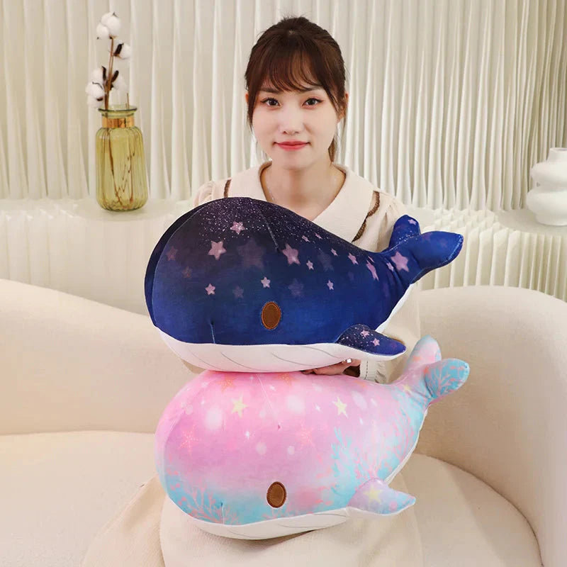 Galaxy Starry Kawaii Blue Pink Whale Plushies