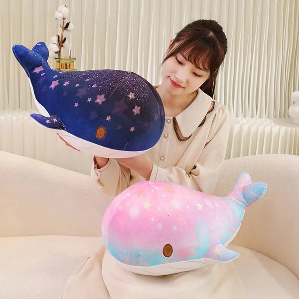 Galaxy Starry Kawaii Blue Pink Whale Plushies