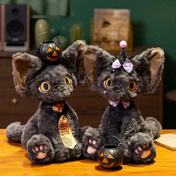 Halloween Black Witch Cat Plushies