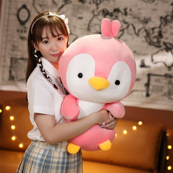 kawaii chibi penguin trio plushies