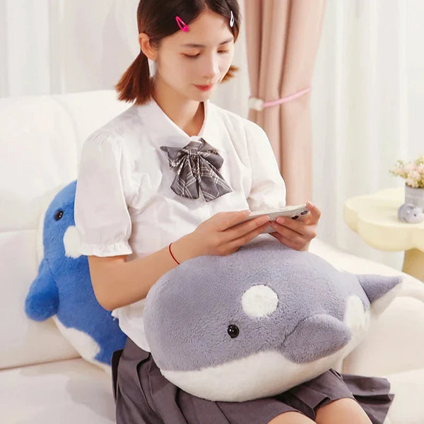 Kawaii Fluffy Gray Blue Killer Whale Plushies