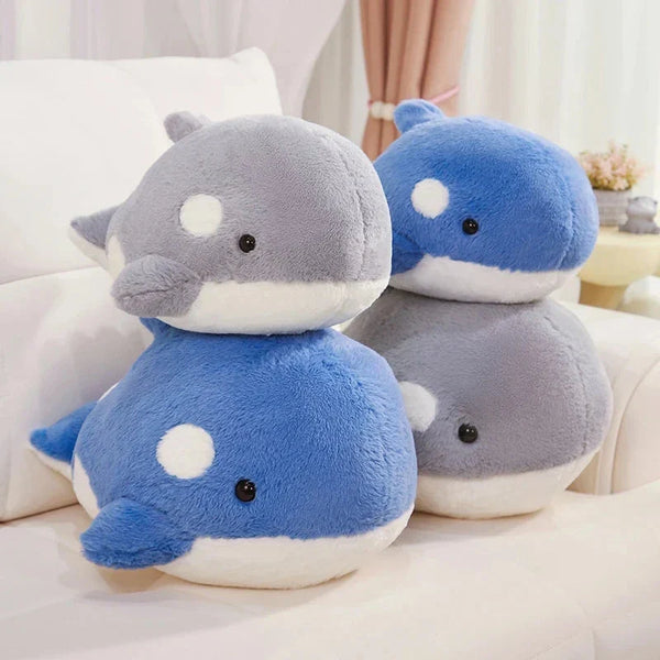Kawaii Fluffy Gray Blue Killer Whale Plushies