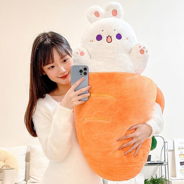 Large Kawaii Taiyaki Bone Carrot Animal Plushie Collection
