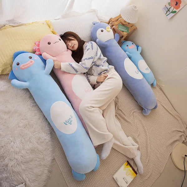 Long Snuggly Fish Axolotl Penguin Plushie Collection 2024