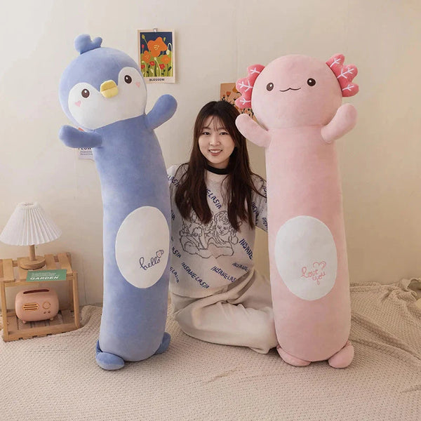 Long Snuggly Fish Axolotl Penguin Plushie Collection 2024