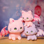 Luna & Solis the Kawaii Sakura Cats with Wings Plushies