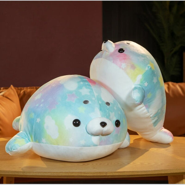 Rainbow Galaxy Seal Plushies