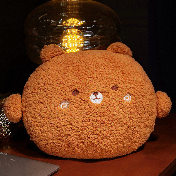 Round Fluffy Animal Pillow Plushie Collection