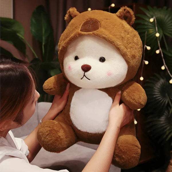 White Bear Capybara Costume Plushie