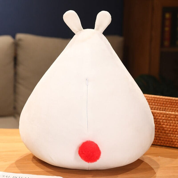 Zuki the White Bunny Plushie with Mini Face
