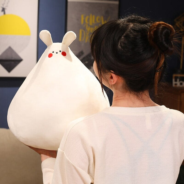 Zuki the White Bunny Plushie with Mini Face