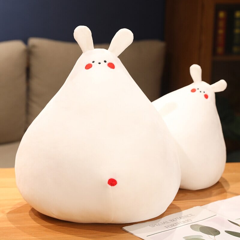 Zuki the White Bunny Plushie with Mini Face