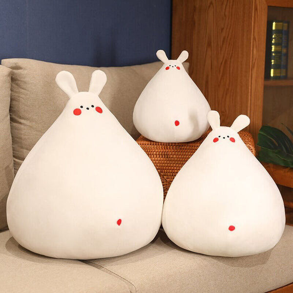 Zuki the White Bunny Plushie with Mini Face