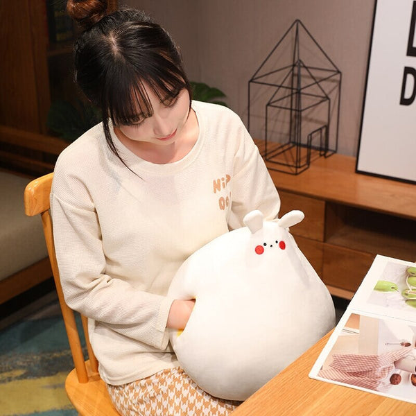 Zuki the White Bunny Plushie with Mini Face