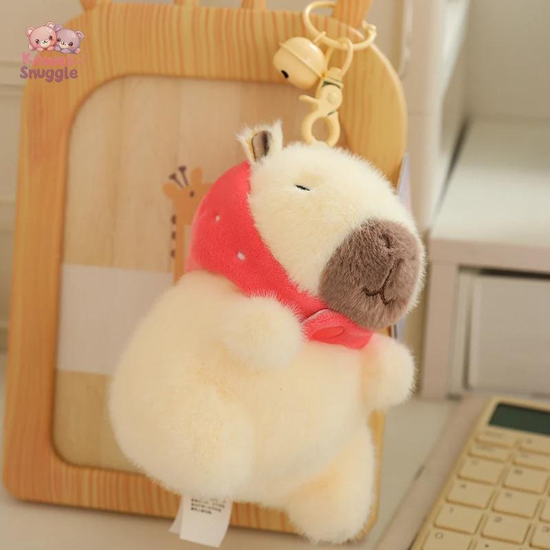 White Capybara Plush Toy – A Fluffy Friend for Every Moment! Red 14cm CHINA Kawaii Snuggle