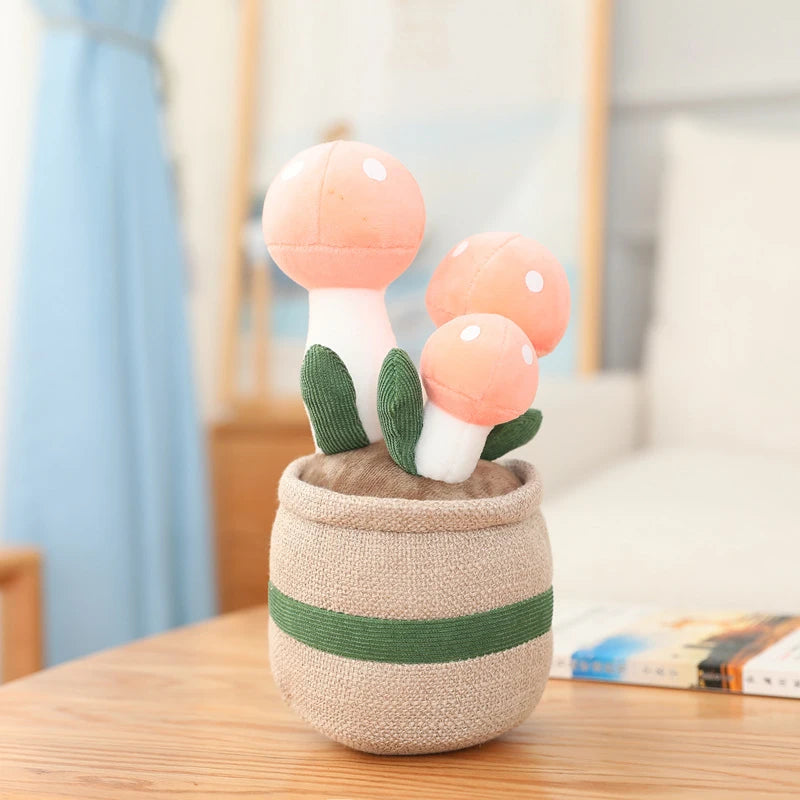25-35cm Cute Plants Series Plush Toy Lifelike Tulip Mushroom Bluebell Flowers Dolls Stuffed Soft Kids Toys Kawaii Room Decor